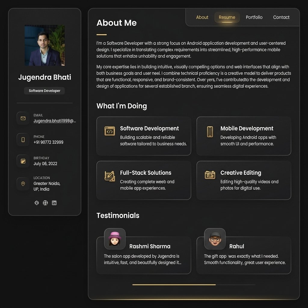 Jugendra Bhati Profile project screenshot