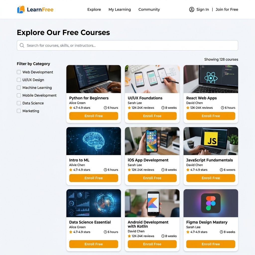 LearnFree project screenshot