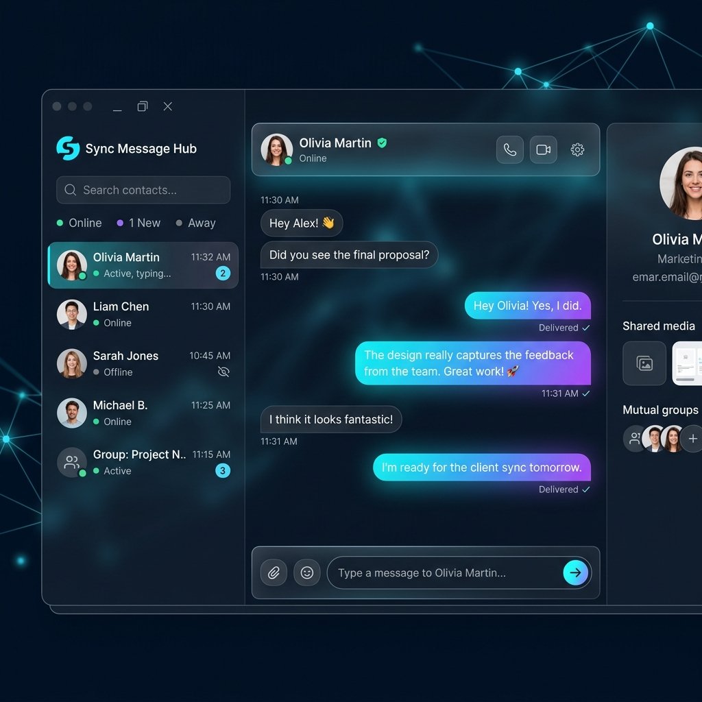 Sync Message Hub project screenshot